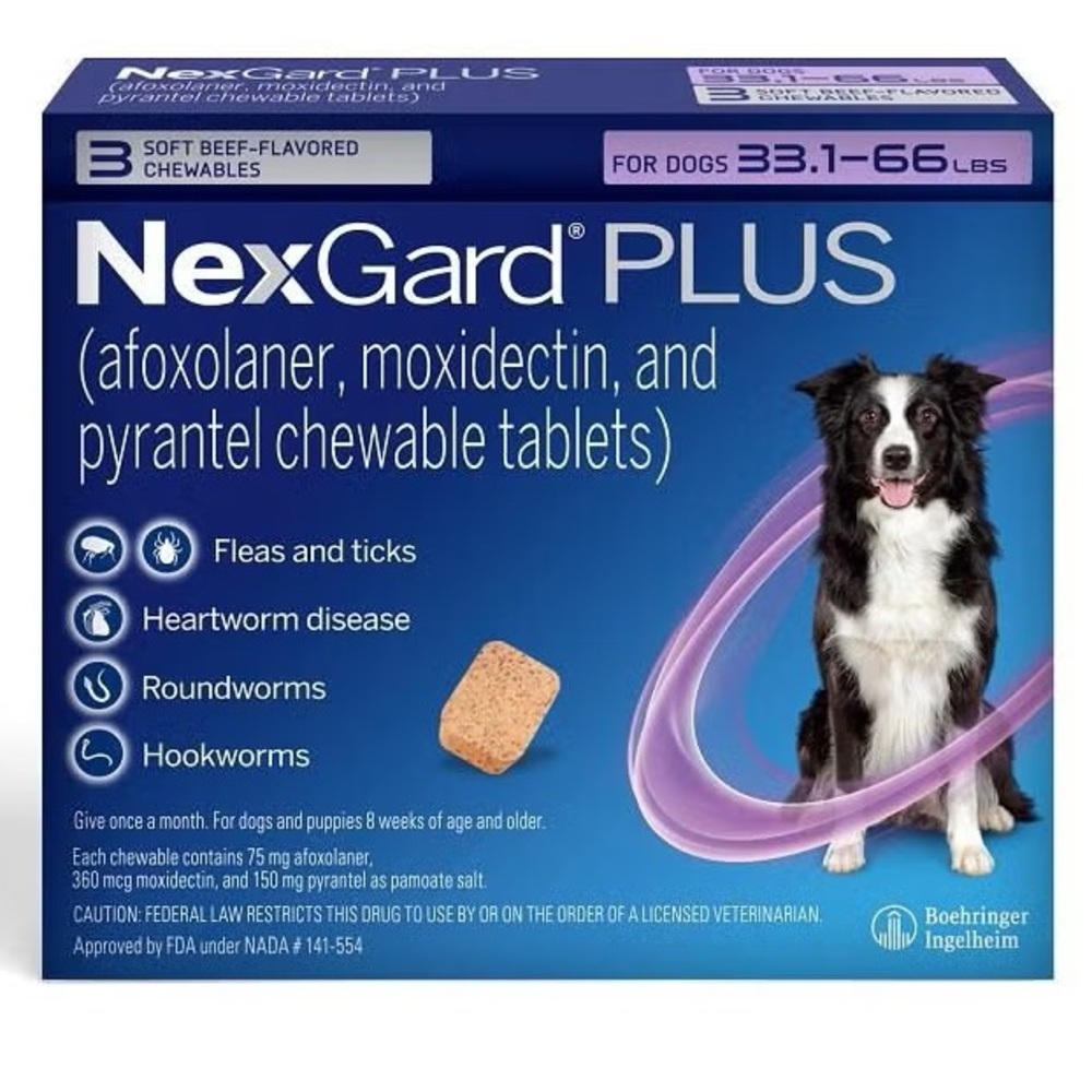 NexGard Plus Chewables for Dogs 3 Month Supply